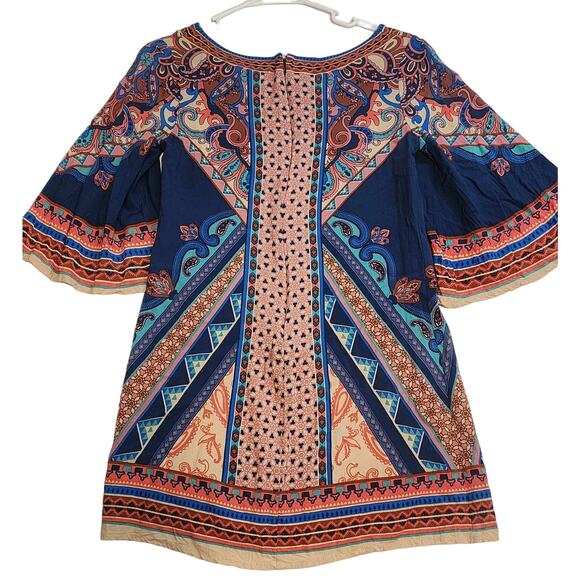 Flying Tomato Womens Tunic Dress, 3/4 Bell Sleeve - S - Picture 3 of 5